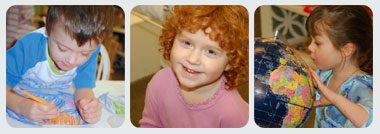 Children engaged in various learning activities.